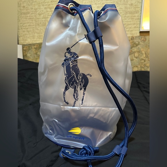 Polo by Ralph Lauren Silver and Blue Duffel Bag